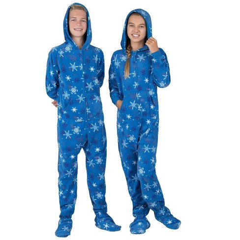 Footed Pajamas - Its A Snow Day Kids Hoodie Fleece Onesie : Target