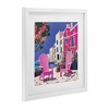 Stupell Industries Beach Chair Meetup in Pink Framed Print Under Glass - 2 of 4