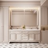 Rectangular Framed Tempered Glass Wall-Mounted Bathroom Vanity Mirror - 3 of 4