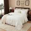 Ruffle Comforter Set, Soft Washed Microfiber Lightweight & Fluffy All-Season Ruffled Bedding Comforter Set - 3 of 4