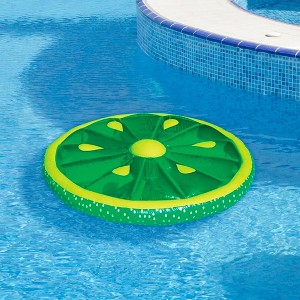 Pool Central Inflatable Fruit Slice Swimming Pool Lounger Raft - 60" - Lime - 1 of 4