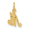 Black Bow Jewelry The Sadie 14k Yellow Gold Mini Satin Script Initial Charm, Letter M - 3 of 4