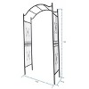 Backyard Metal Garden Arbors,Climbing Plants Support Trellis With Powder Coated,Suitable For Outdoor Wedding,Garden Entrance Arch-Coolbibila - 4 of 4