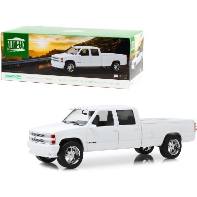 1997 Chevrolet Silverado 3500 Custom Pickup Truck Olympic White 1/18 Diecast Model Car by Greenlight