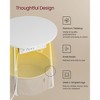 VASAGLE Side Table with Charging Station, Round End Table With Fabric Storage Box, for Living Room with Power Outlets USB Ports - 4 of 4