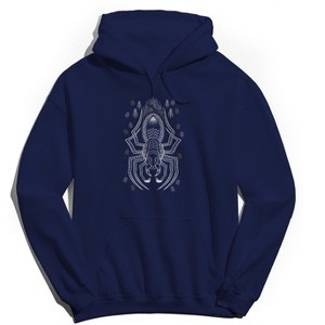 Harry Potter Men's Aragog Minimalist Outline Long Sleeve Graphic Cotton Sweatshirt Hoodie - Navy XXL - 1 of 3