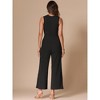INSPIRE CHIC Women's Dressy Casual One Piece Outfits Sleeveless Crewneck Wide Leg Summer Jumpsuit - 3 of 4