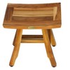 EcoDecors® Satori® 14" Teak Wood Shower Bench in EarthyTeak Finish - 3 of 4