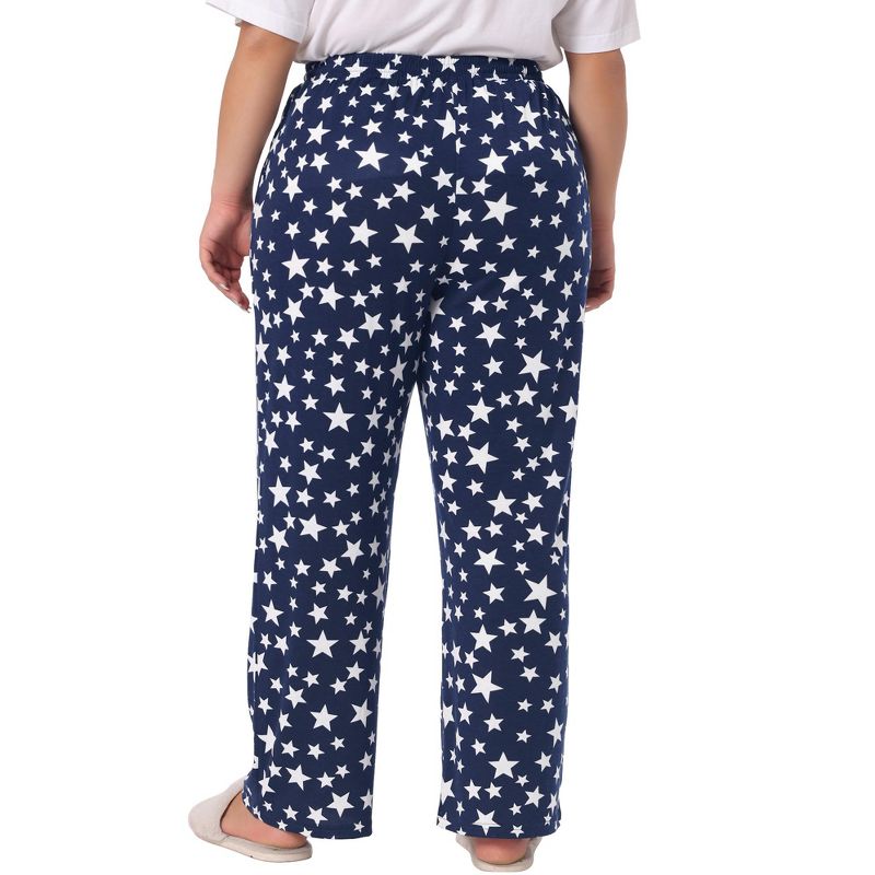 Agnes Orinda Women's Plus Size Classic Star Print with Pockets Comfy Pajamas Pants, 4 of 6