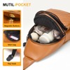 Unique Bargains PU Leather Adjustable Strap Lightweight Sling Bag 7.3" x 13.7" - 4 of 4