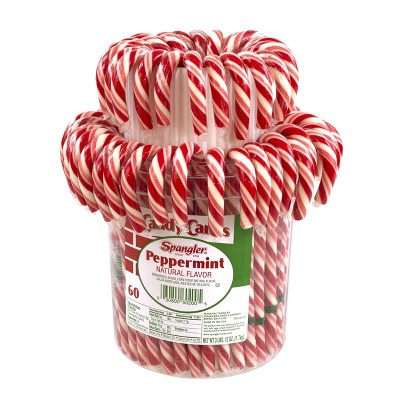 Spangler Peppermint Candy Cane Jar - 60ct