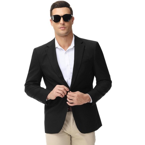 Men's Casual Blazer Jacket One Button Sport Coat Lightweight Slim Fit Suit - image 1 of 4