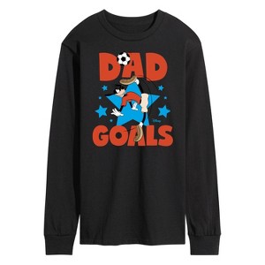 Men's - Disney - Goofy Dad Goals Long Sleeve Graphic T-Shirt - 1 of 3