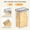 Racxily 8 PCS Plastic Kitchen and Pantry Organization Canisters for Cereal, Dry Food, Flour and Sugar, BPA Free, Free Spoon Set, Labels & Marker - 4 of 4