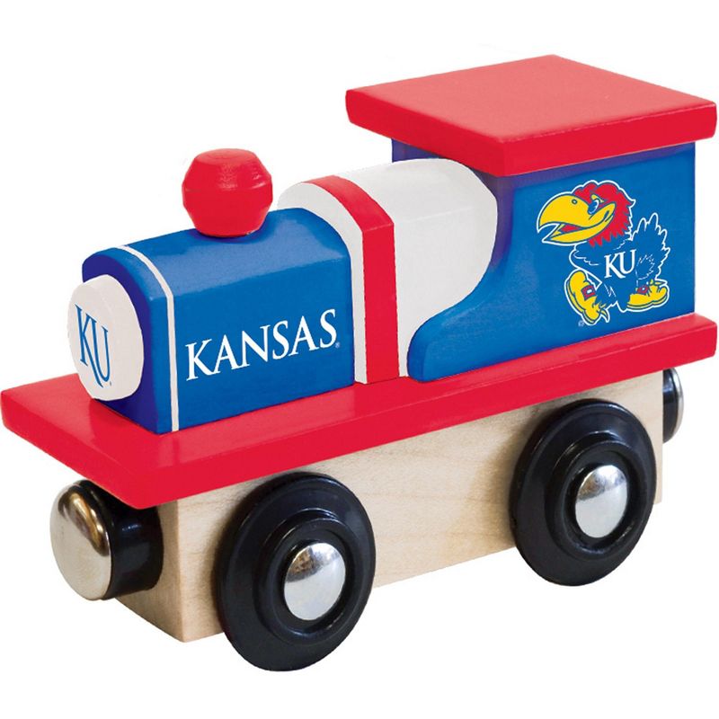 MasterPieces Officially Licensed NCAA Kansas Jayhawks Wooden Toy Train Engine For Kids, 1 of 4