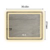 Single Bathroom Vanity Mirror With Polished Crystal Frame, LED Light Anti-Fog Wall Mirror For Vertical Or Horizontal-The Pop Home - 3 of 4