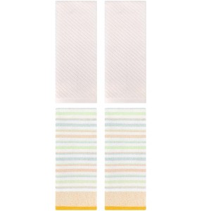 REGALWOVEN 4 Pcs Cotton Soft Comfortable Absorbent Striped Hand Towel - 1 of 4