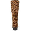 Allegra K Women's Round Toe Slouches Block Heels Knee High Boots - 3 of 4