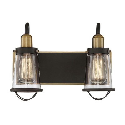 Savoy House Lansing 2 - Light Vanity in  English Bronze/Warm Brass