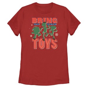 Womens Toy Story Christmas Bring On The Toys T Shirt - 1 of 4