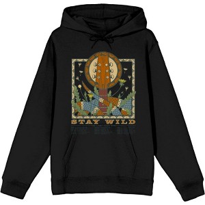 "Stay Wild The Last Tour 1976" Featuring Snake, Guitar, and Dandelion Adult Long Sleeve Hoodie - 1 of 2