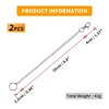 Unique Bargains 25cm Length Metal Key Ring Keychain with Clip Hook Silver Tone 2 Pcs - 4 of 4