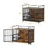 FURNIinspire Pet Crates And Houses Metal Dog Crate Pet Cage, Furniture Style Heavy Duty Pet Crate, Indoor Outdoor Use, Brown, 23.6"*41"*35.8" - 3 of 4