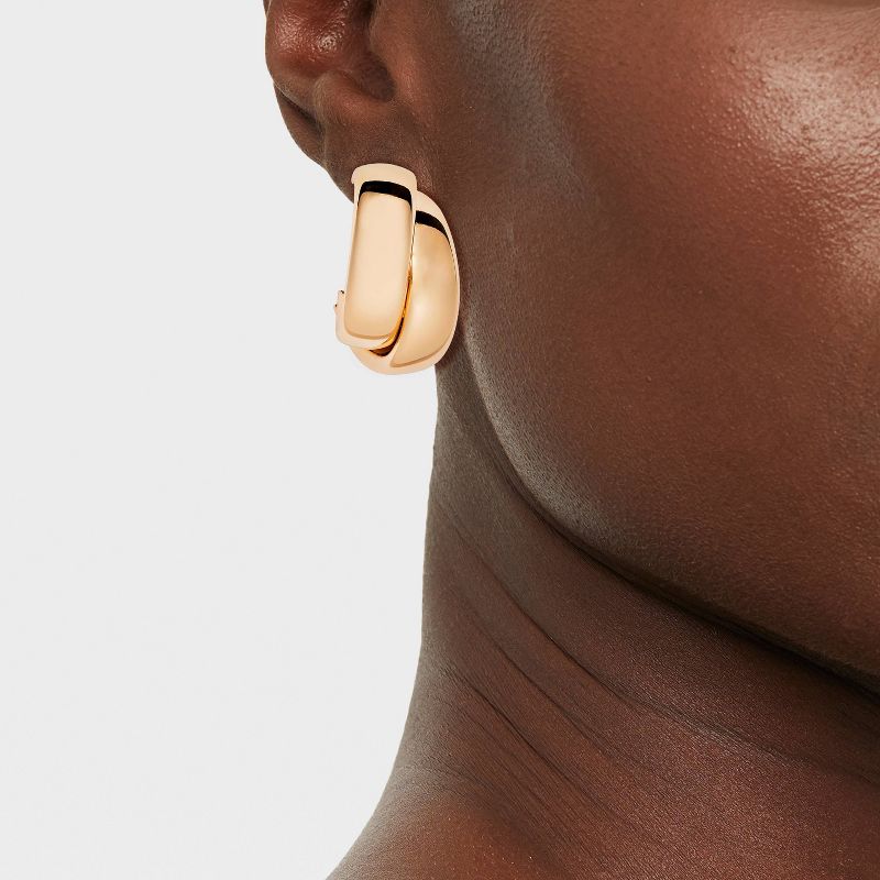 Double Illusion Hoop Earrings - A New Day&#8482; Gold, 3 of 16