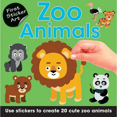 Zoo Animals - (First Sticker Art) by Ksenya Sawa (Paperback)