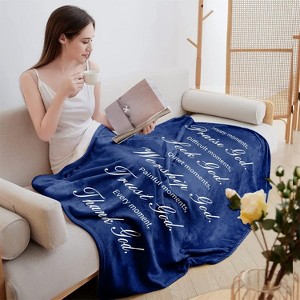 LOVEVOOK Healing Throw Blanket with Inspirational Thoughts and Prayers- Soft Throw Blankets Caring Gift for Women Men - 1 of 4