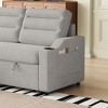SKRAN 83.5" Convertible Sleeper Combo Sofa, Convertible Sofa Bed Polyester Pull Out Bed with Storage Holder for Living Room, Tight Spaces - 4 of 4