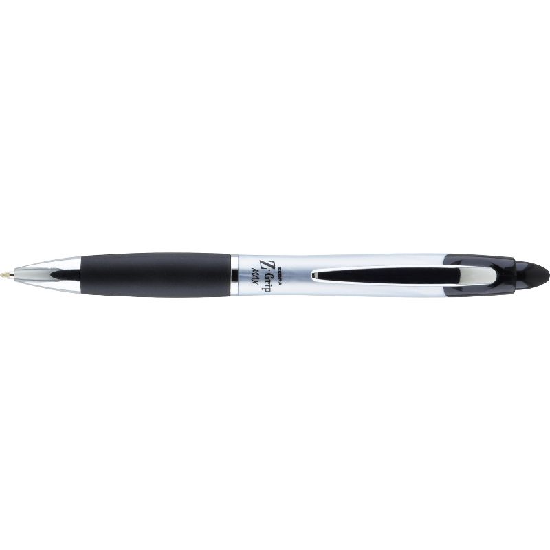 Zebra Z-Grip MAX Ballpoint Retractable Pen Black Ink Medium Dozen 22410, 3 of 4