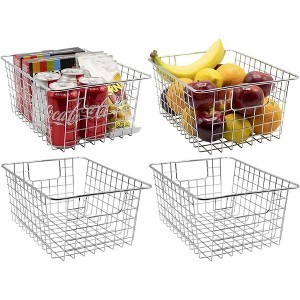 Sorbus 4 Pack Metal Wire Storage Baskets - Storage for Kitchen Pantry, Home, Bathroom, Laundry Room, Closet Organization - 1 of 4
