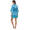 Ashford & Brooks Women's Satin Lace Short Duster Robe - 4 of 4