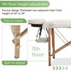 FDW Massage Bed 73 inch Long Height Adjustable Portable 2 Folding Massage Salon Table W/Sheet Cradle Bolsters Hanger Facial Salon Tattoo Bed - 3 of 4