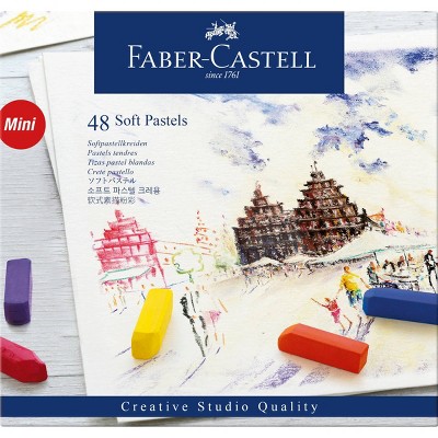 Faber-Castell 48ct Soft Pastels: Multicolor Square Chalk for Art & Stationery, Ages 12+