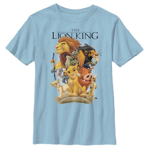 Boy's Lion King Pride Land Characters T-Shirt - Light Blue - Large