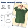 Catalonia Women’s Hoodie Sweatshirt Dress, Casual ¾ Sleeves Pullover Sweater with Kangaroo Pocket, Womens Summer Tops, One Size - 3 of 4