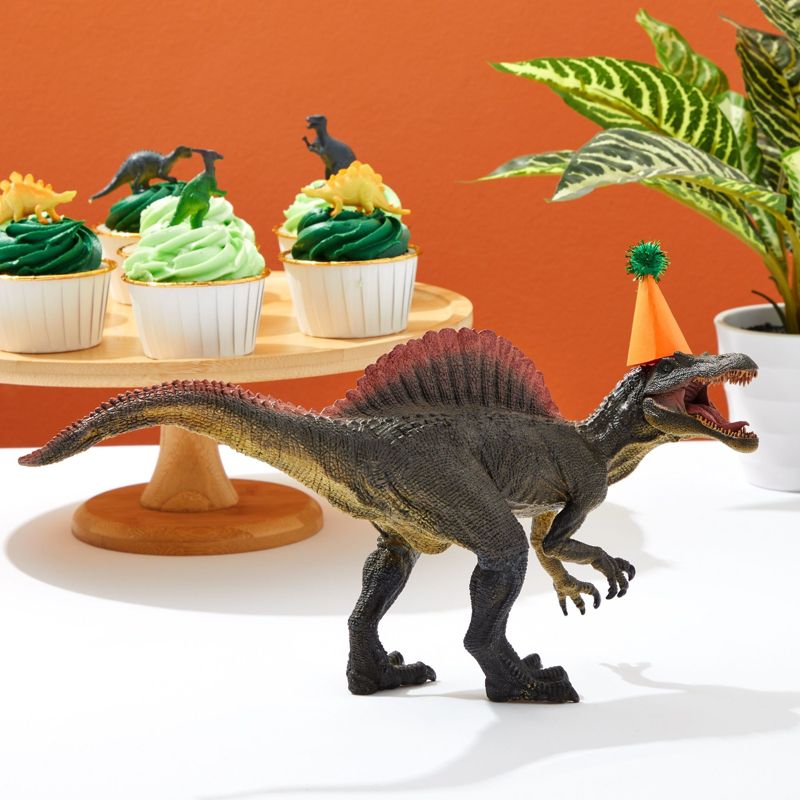 Juvale Green Spinosaurus Dinosaur Toy with Movable Jaw, Plastic Dino Figurine for Boys, Birthday Gifts for Kids, 11.5x6x3.5 in, 3 of 9
