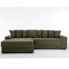 TiramisuBest Oversized Corduroy L Shaped Sofa  Modular sofa Left Chaise Eight Pillows Two Piece Corner Couch - 4 of 4