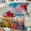 Lomsoe Cardinal Christmas Print Flannel Blanket - All Seasons Soft and Warm Throw Blanket for Bed, Napping, Camping, Travel, Office - 3 of 4