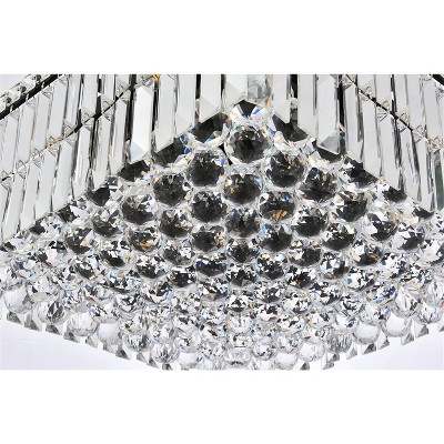 Maxime 20-Inch Black Metal and Crystal Chandelier