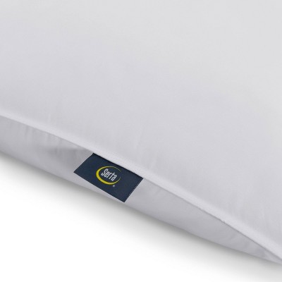 White Hypoallergenic Firm Polyester Bed Pillows, Set of 2