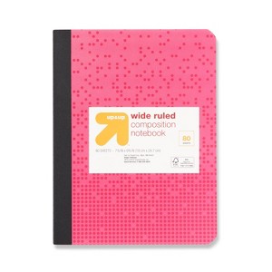 Wide Ruled Composition Notebook Pink - up&up™: 80 Pages, Flexible Cover, Acid-Free, FSC Certified, 7.5 x 9.75 Inches - 1 of 3