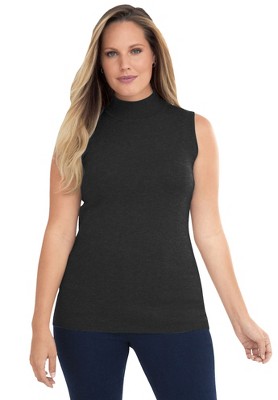 Jessica London Women's Plus Size Fine Gauge Mockneck Sweater