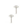 SHINE by Sterling Forever Sterling Silver Opal Evil Eye Suspender Stud Earrings - 3 of 3