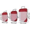 Unique Bargains Luggage Organizer Travel Bags for Travel Red 1 Set - 3 of 4