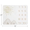 Sweet Jojo Designs Gender Neutral Baby Milestone Blanket Desert Sun Taupe and Ivory - 3 of 4