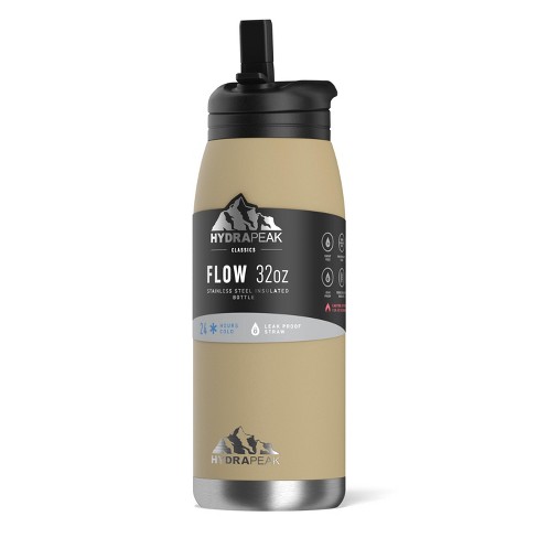 Hydrapeak Flow 32oz Insulated Water Bottle With Straw Lid Graphite : Target