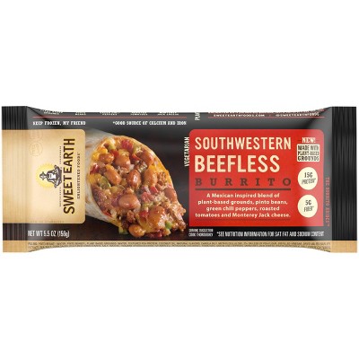 Sweet Earth Frozen Southwestern Beefless Burrito - 5.5oz